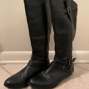 Black tall boots